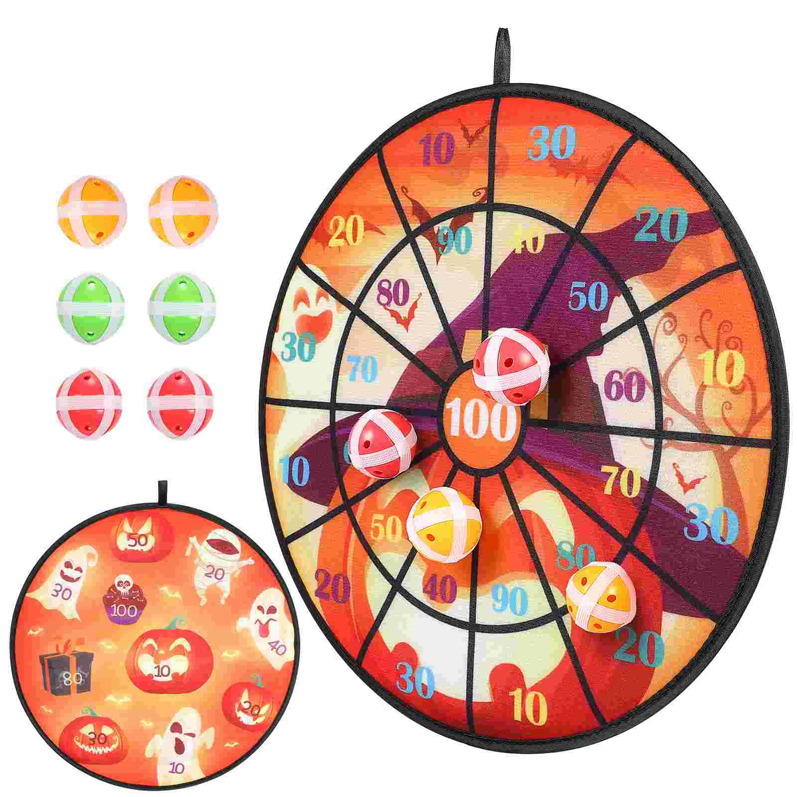 

Dart Board Double- sided Dart Board Game with 6 Sticky Balls, Games Gift for Boys Indoor Outdoor Fun