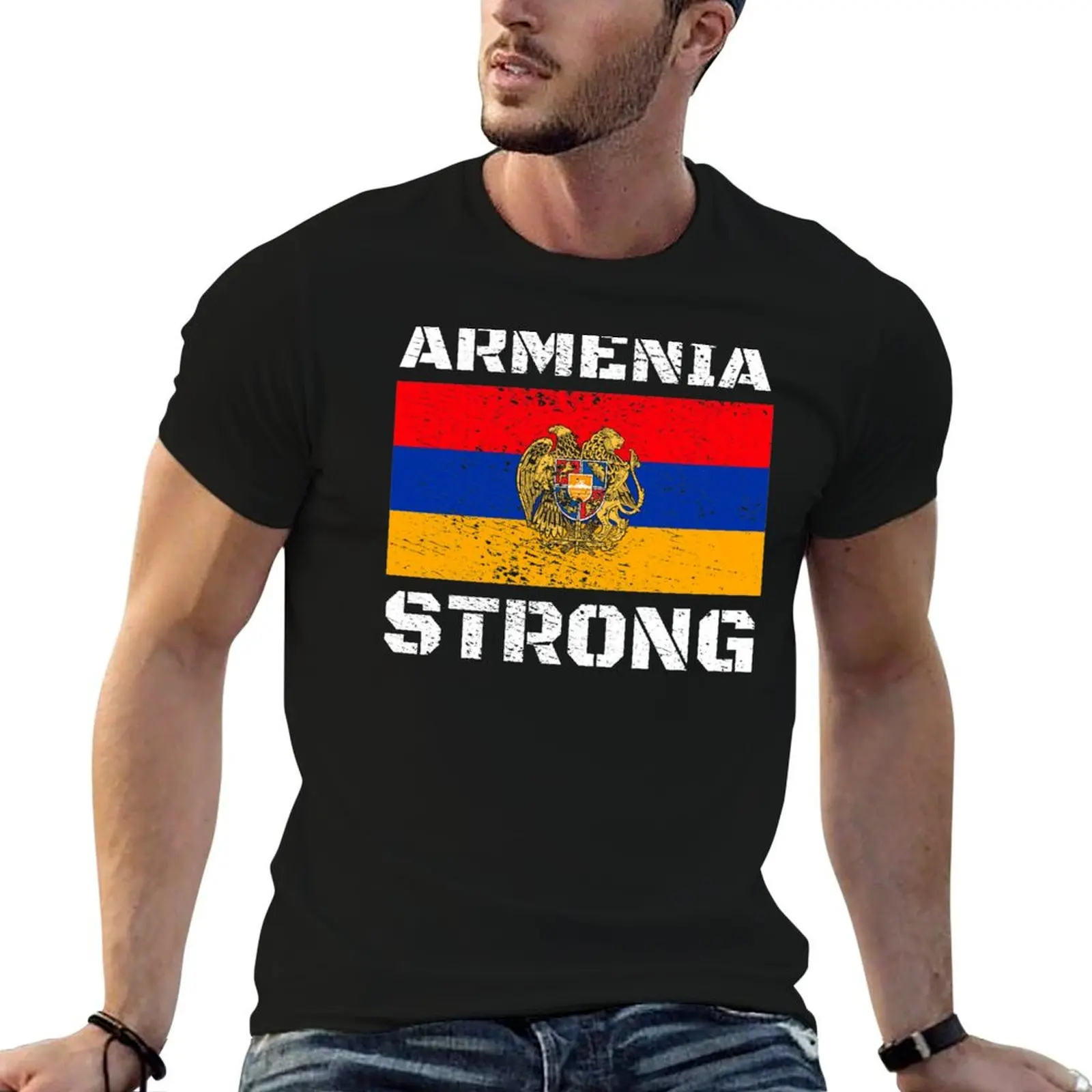 Поддержите Artsakh is Armenia Футболка с флагом Армянского Арцах футболка рисунком