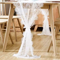 14 x 118 inch white lace table runner floral table runner for bridal shower rustic wedding decorations aa8121 2