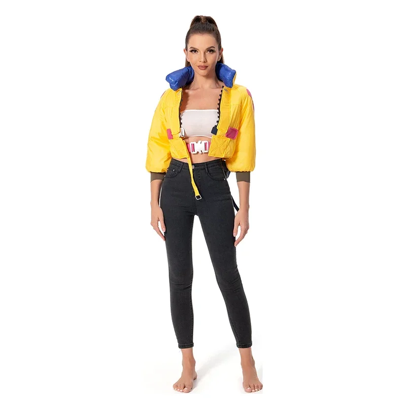 Killjoy Косплей Фантазия Костюм Желтая куртка Пальто для женщин Маскировка с