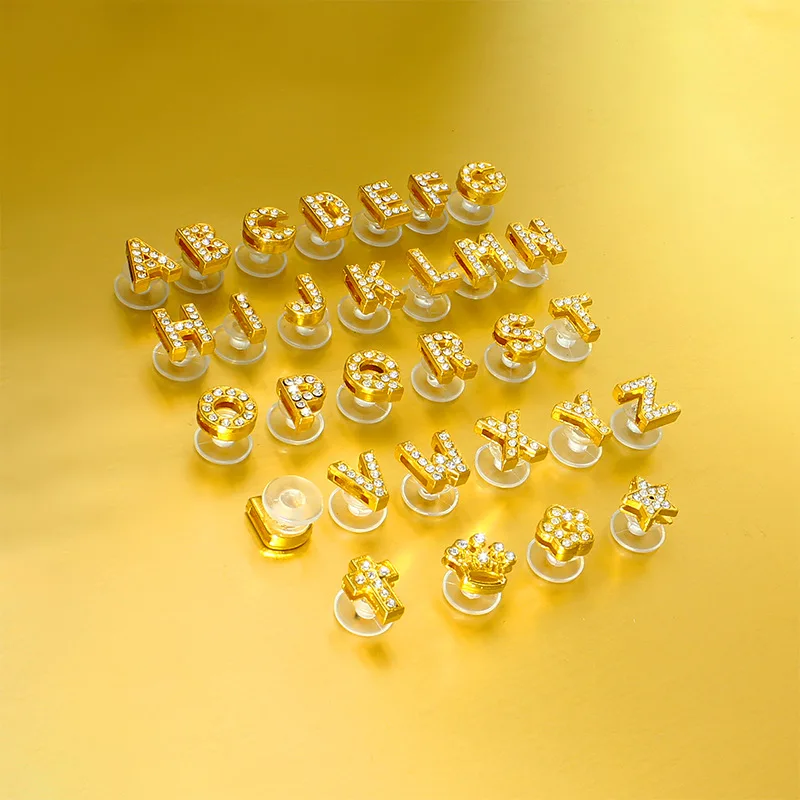 

Комплект из 30 предметов, золотые буквы, Искусственная любовь, корона, аксессуары «сделай сам», подвески с надписью «Crocs»