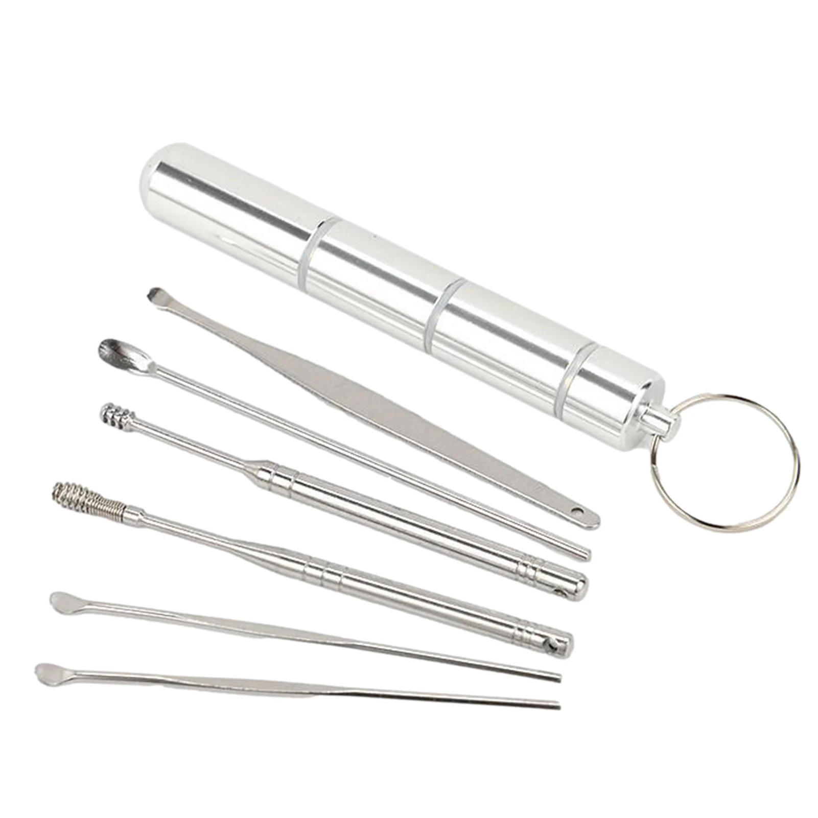 

Набор для чистки ушей из 6 предметов, портативный эргономичный прибор для чистки ушей, простой в использовании, ухочистка, ложка