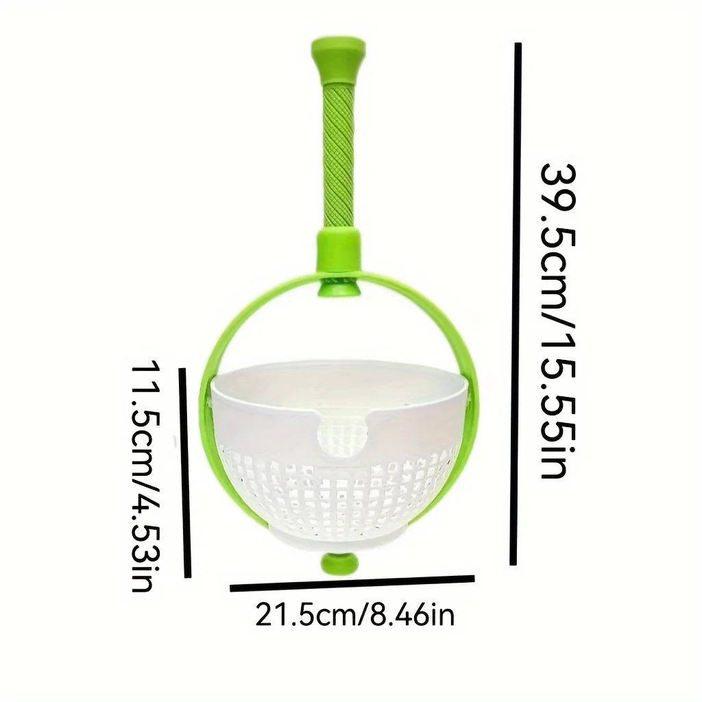 1 шт. вращающаяся корзина для мытья овощей и фруктов — прочный полипропилен