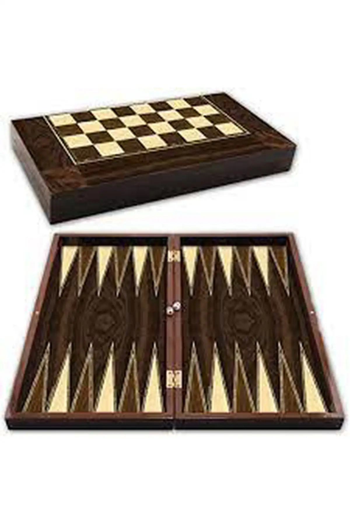 Plated Backgammon And Checkers Set Including Game Groups Hobby & Leisure Life