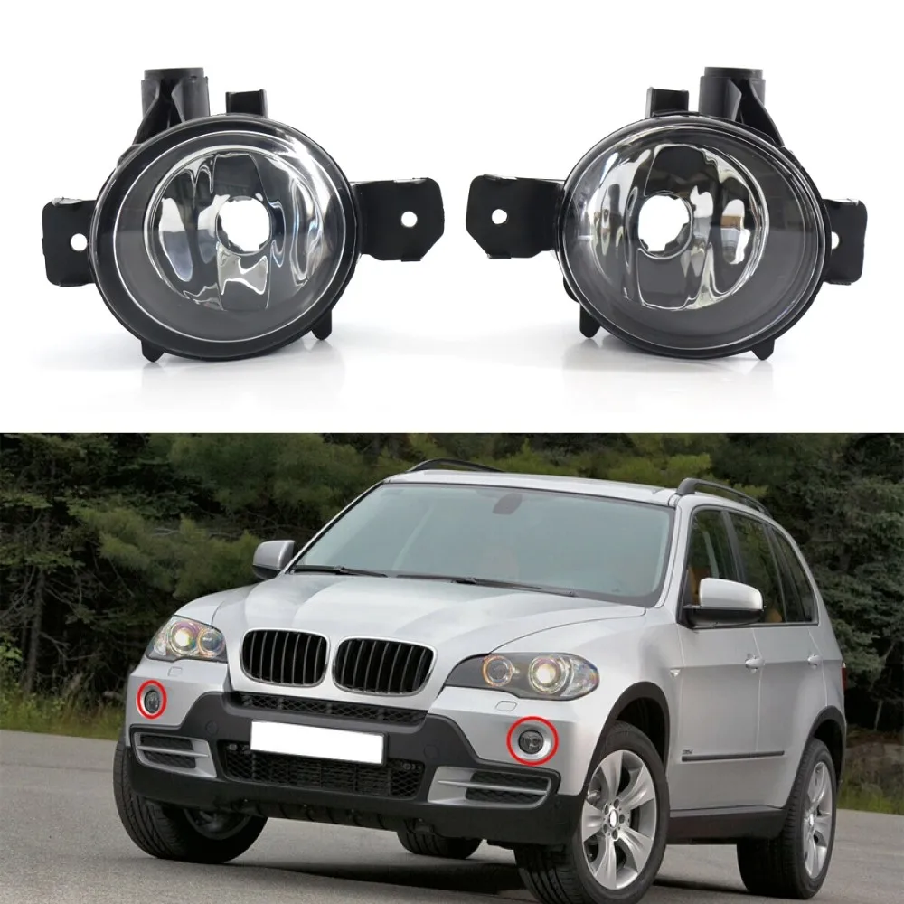 

1 Pair Left&Right Car Front No Bulb Bumper Fog Lamp Foglight Replacement Parts For BMW X5 E70 X3 E87 E88 E83 E82 Car-styling
