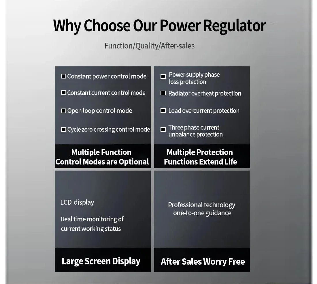 3-фазный регулятор напряжения 100–160 кВт 260–440 В переменного тока SCR с связью RS-485
