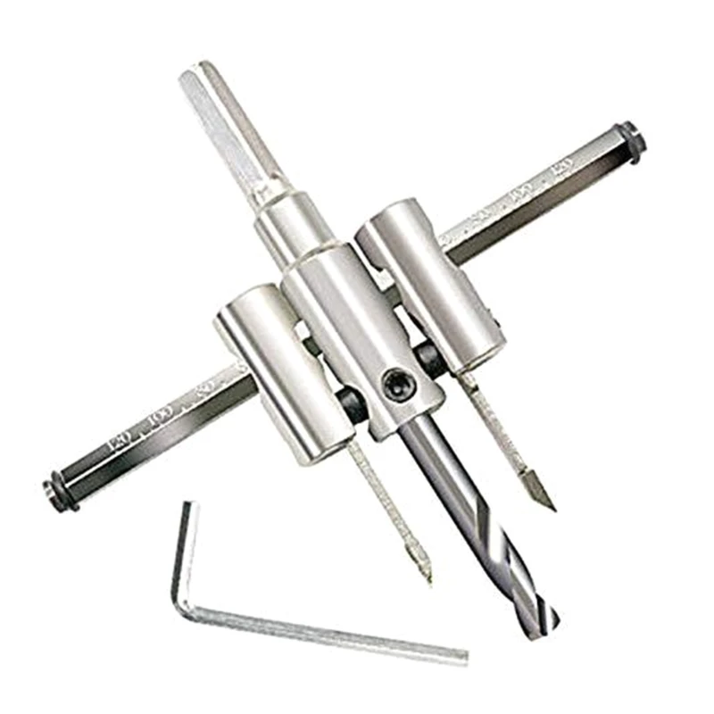 

120-300mm Alloy Steel Adjustable Circle Hole Cutter Wood Drill Bit Saw Round Cutting Aircraft Type DIY Hole Opener
