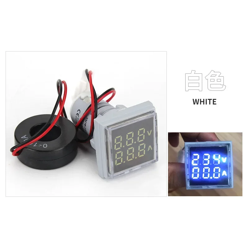 

НОВЫЙ AC 50-500V 0-100A квадратный светодиодный цифровой вольтметр амперметр 110V 220V измеритель напряжения и тока вольтамметр автомобильный вольт-ампер тестер детектор