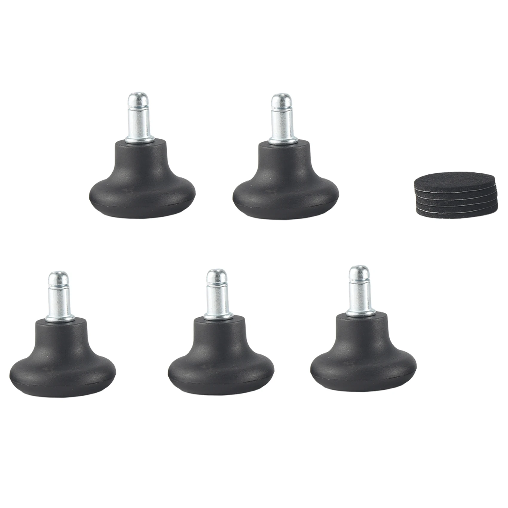 

5 Pack Bell Glides for Office Chair Without Wheels, Replacement Rolling Chair Swivel Wheels Fixed Stationary Castors