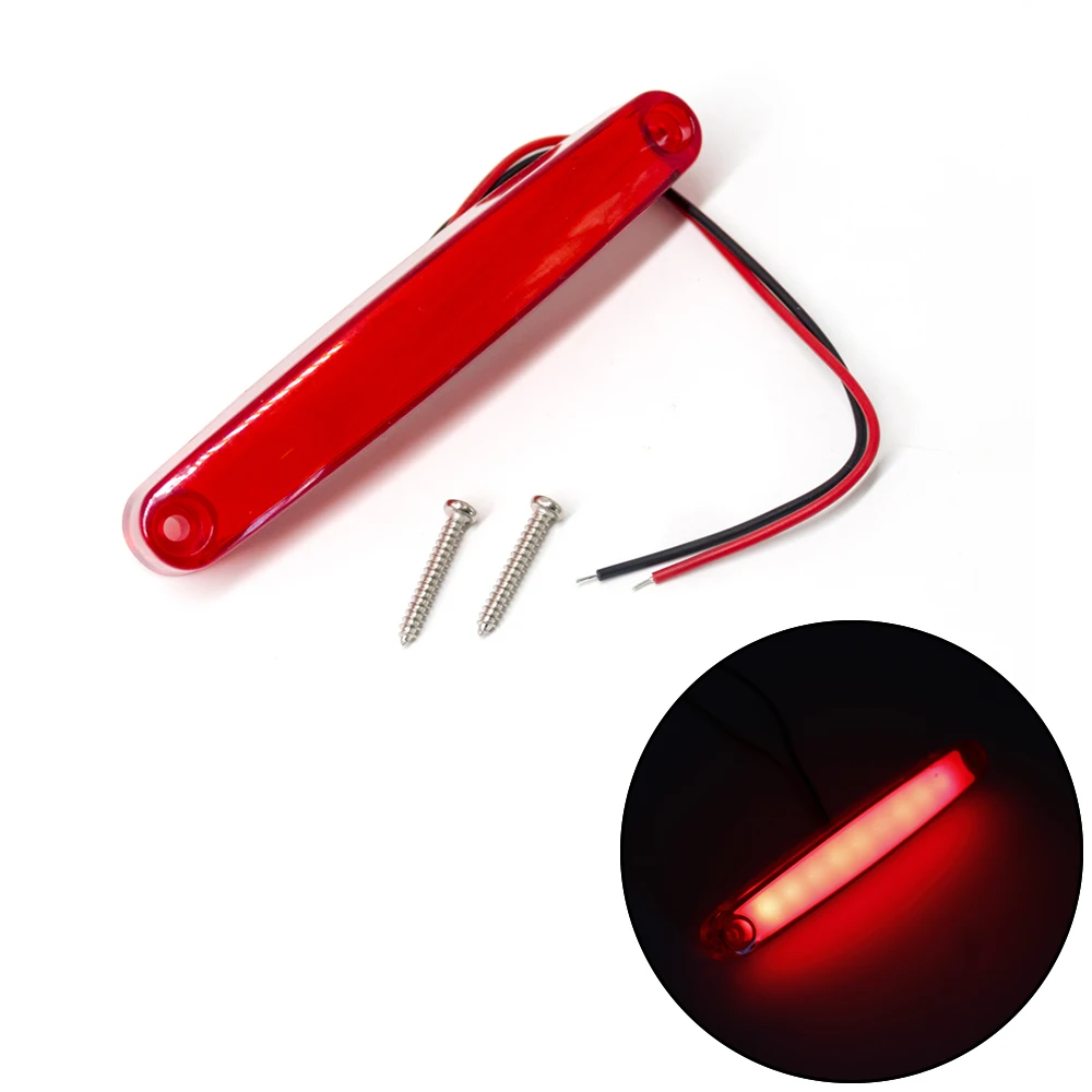 

2 шт., 12 В, 24 В, светодиодный боковой габаритный фонарь для грузовика, прицепа, предупреждение о зазоре, задний фонарь, индикатор тормоза, грузовик, караван, автобус, водонепроницаемый