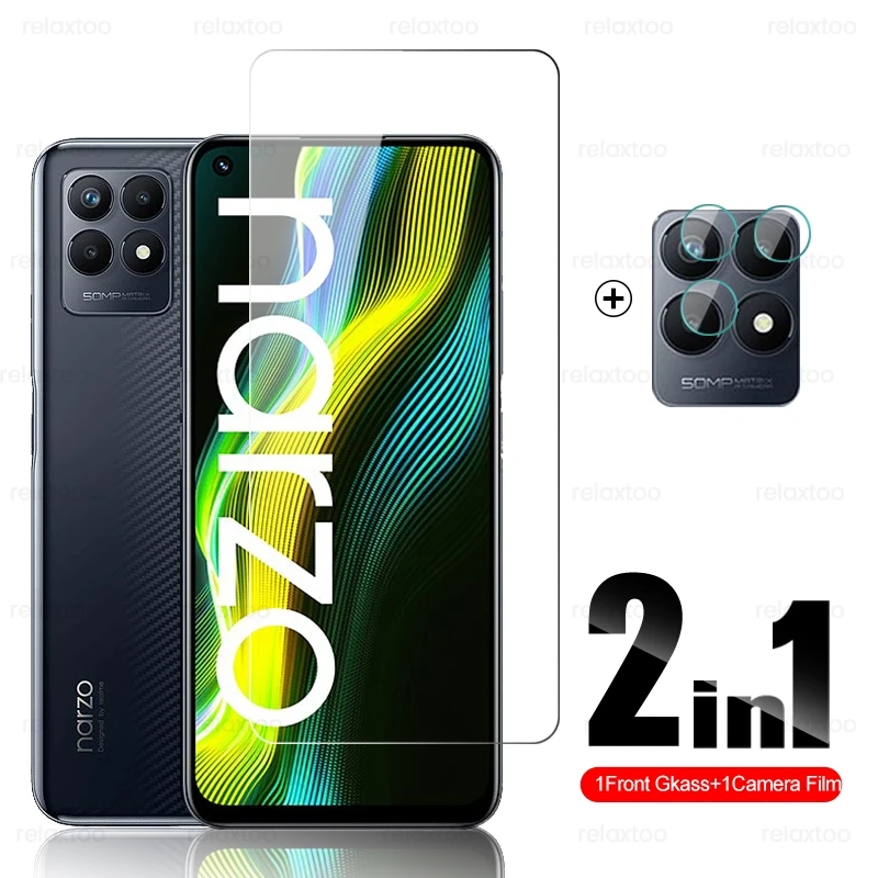 

Защитное стекло для объектива камеры 2 в 1, для Realme Narzo 50 4G 2022 6,6 Дюйма 9H, Защитная пленка для экрана, Защитная пленка для Realmi Kingdom Narzo50