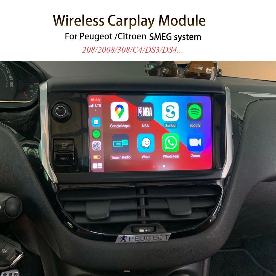 

Автомобильный видеоинтерфейс с CarPlay для Peugeot SMEG + MRN 308 508 сенсорный экран Поддержка Android Auto Airplay Autolink USB MP5
