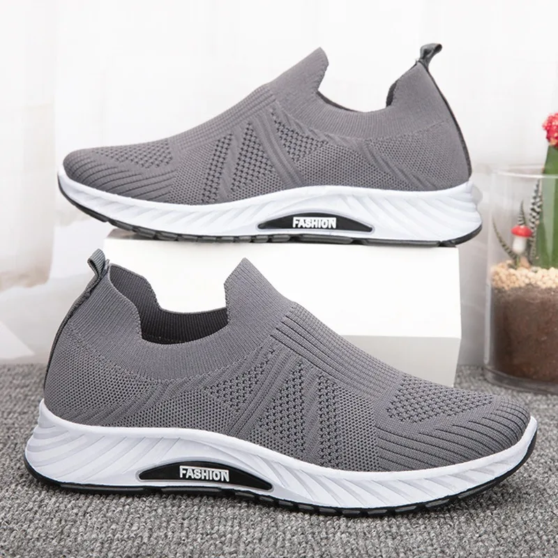 

Mesh Thick-soled Mens Shoes Stylish Man Casual Shoes New Lightweight and Breathable Men Running Shoes for Autumn Tenis Masculino