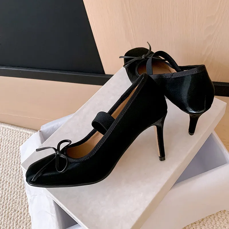 MKKHOU модные туфли-лодочки новые высококачественные балетки на высоком каблуке с