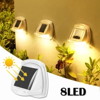 8led solar sensor wall light automatic induction energy saving wall lamps outdoor courtyard stairs garden decorative lighting