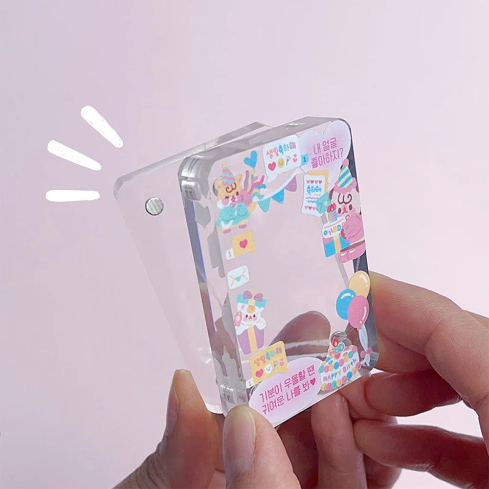 

Transparent Guka Brick Magnetic Acrylic Mini Card Brick Guka Small Card Brick Cartoon Student Magnetic Attraction