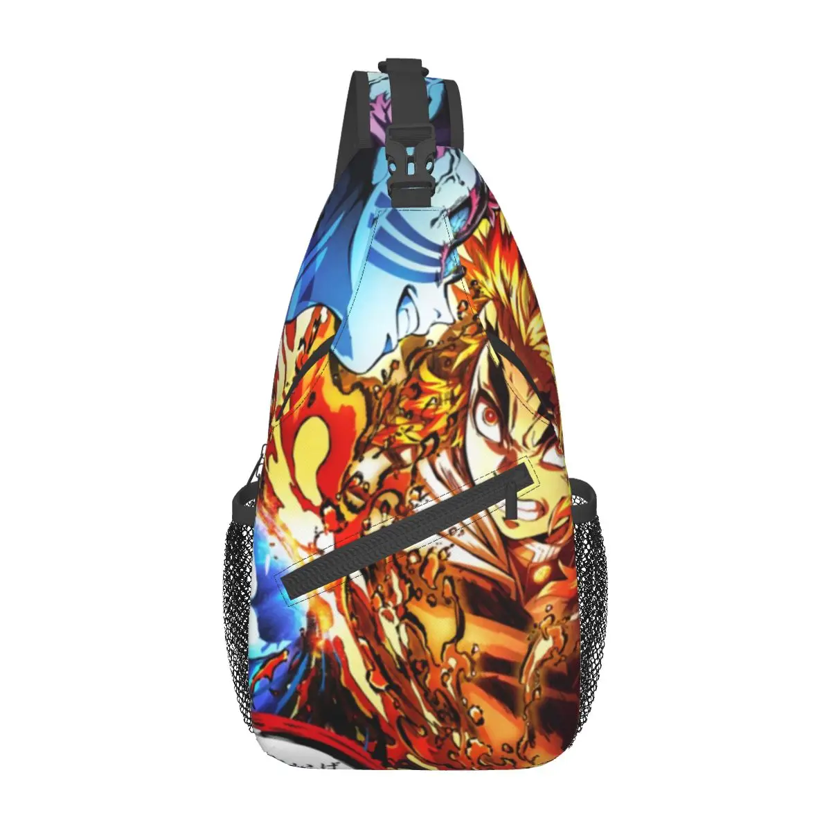 

Demon Slayer Chest Bags Men Akaza Manga Japan Inosuke Rengoku Shoulder Bag Stylish Print Small Bag School Outdoor Sling Bags