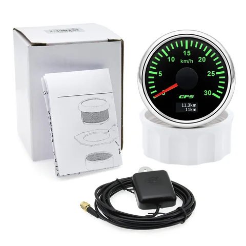 HD 52 мм GPS спидометр 30/60/80/120/200 км/ч Лодка Авто Грузовик Измеритель скорости 7-цветная подсветка с GPS-антенной 9-32 В