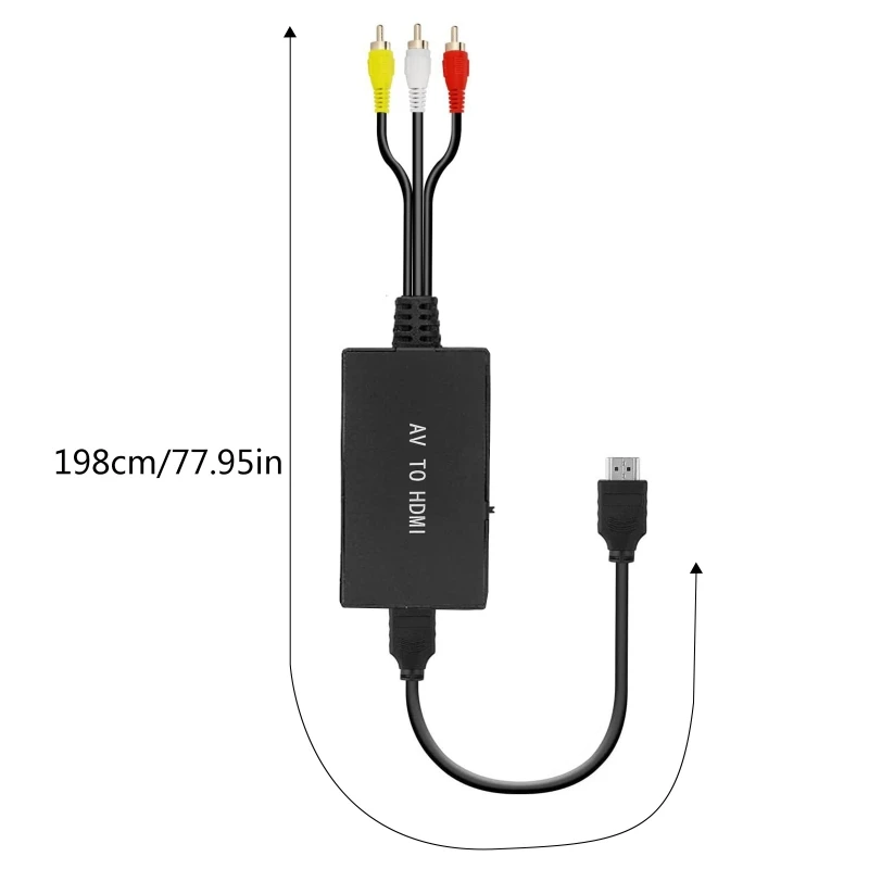 

1080P PAL/NTSC RCA to Adapter Video Converter Box Compatible withXbox/PS3/STB/Blue-Ray DVD Player