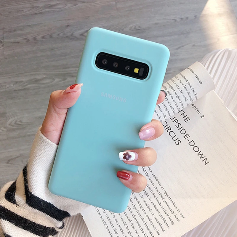 Для Samsung Galaxy S10 S9 S8 Plus чехол Жидкий силиконовый для телефона Note 9 8 S10+ S8+ S9+ S10e s9