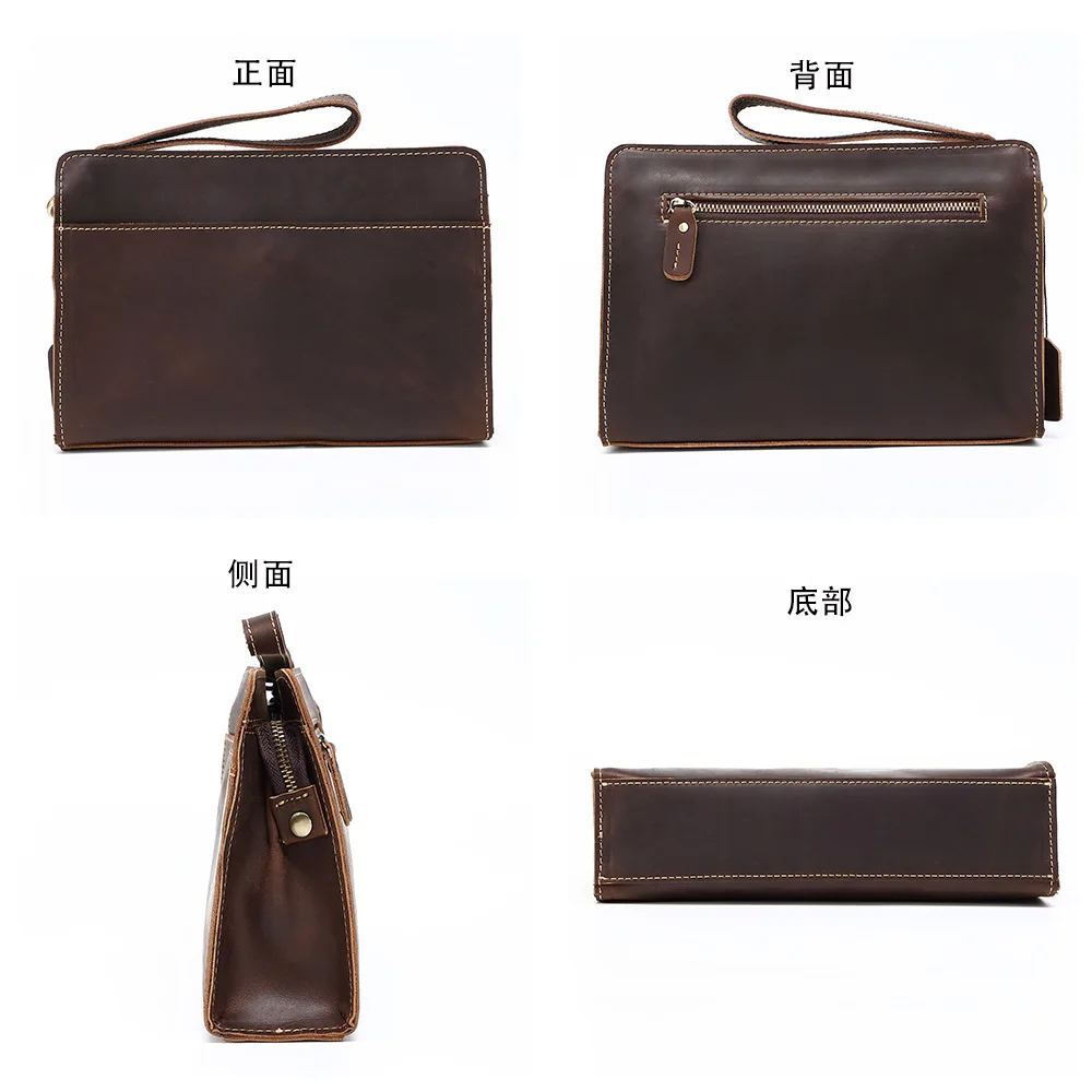 Мужская сумка из натуральной кожи деловой бумажник воловьей