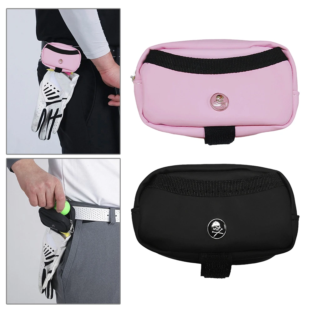 

Golf Ball Pouch Mini Portable Golf Ball Tee Holder Zipper Golf Ball Holder Storage Case Pu Leather Outdoor Sports Accessory