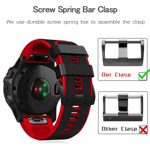 Силиконовый ремешок для часов Garmin Fenix 5 6 7 5X 6X 7X 3 HR Forerunner 935 945 955 Ремешок для умных часов Браслет 22 мм 26 мм
