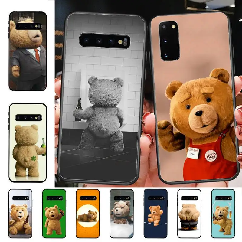 

Cartoon Teddy Bear Phone Case for Samsung S10 21 20 9 8 plus lite S20 UlTRA 7edge