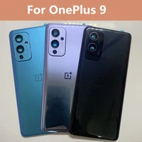 6 55 for oneplus 9 battery cover glass rear door housing panel case for one plus9 1 9 back cover with camera lens