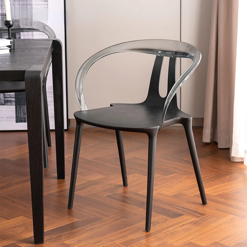 

Нордический креативный современный минималистичный прозрачный обеденный стул, дизайнерская неакриловая спинка, мебель для дома, гостиной ...