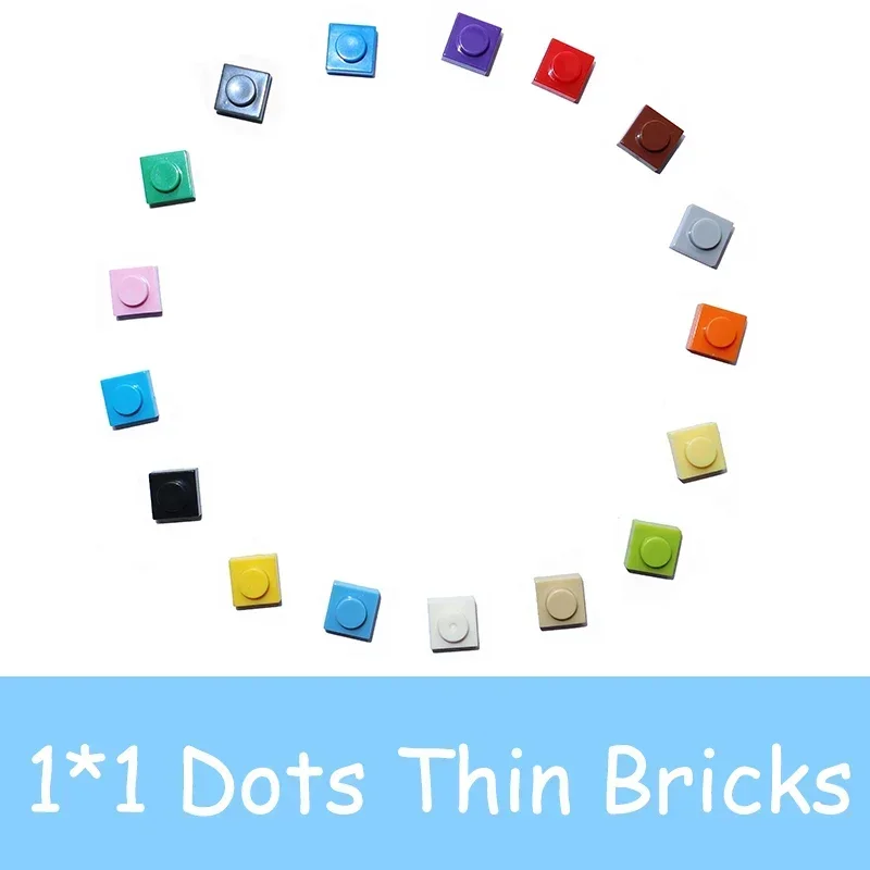 250 шт. 3024 тонкая пластина 1x1 точка MOC сборные частицы DIY строительные блоки 1*1