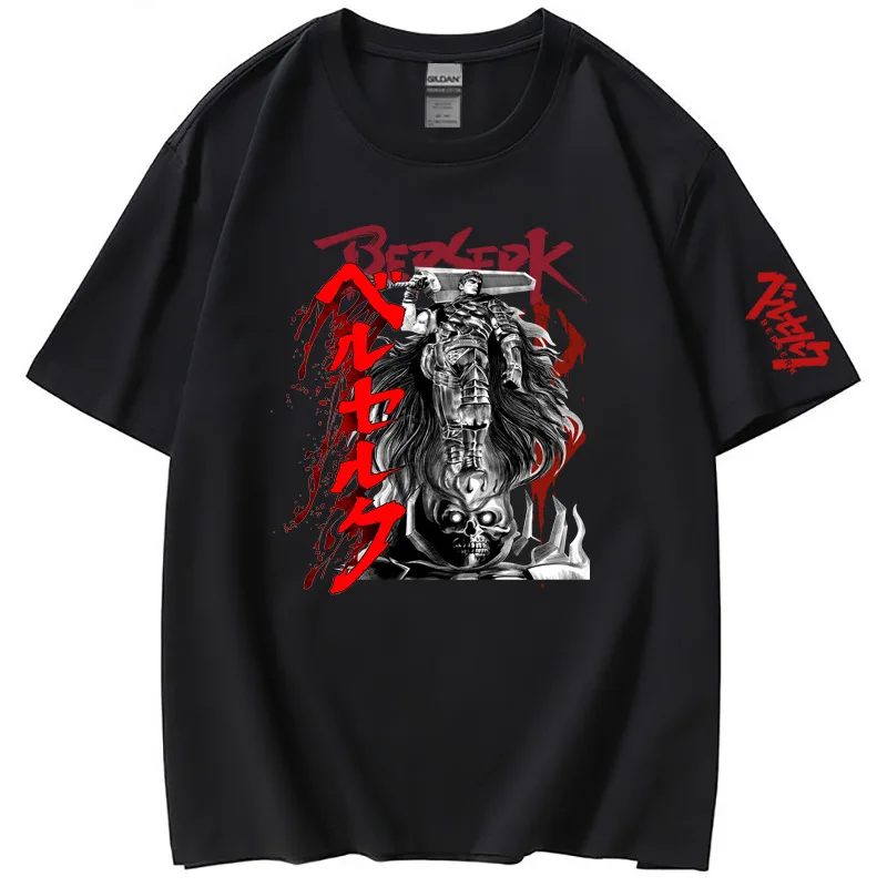 

Men Berserk Guts T Shirt Manga Swordsman Gatsu Sacrifice Zodd Anime Cotton Funny Short Sleeve O Neck Tee Shirt Hip hop T-Shirt