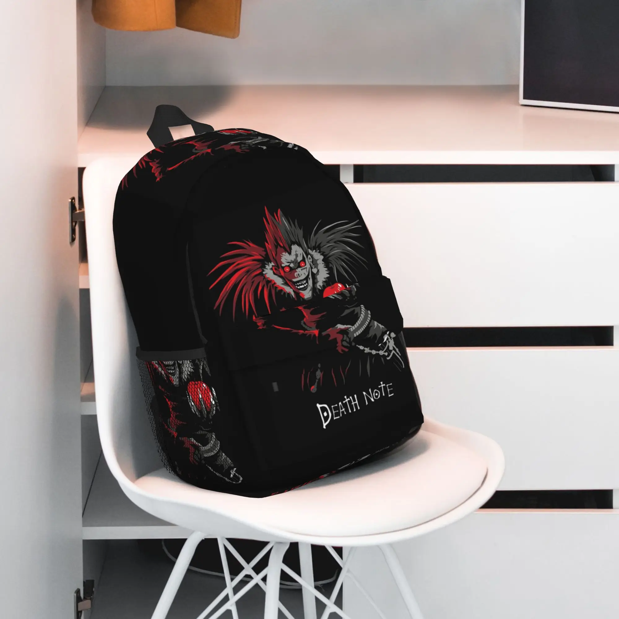 Фото Рюкзак в стиле аниме Death Note L·Lawliet, хит продаж, вместительный рюкзак для мальчиков и девочек, сумка через плечо для мужчин и женщин, школьная сумка №4