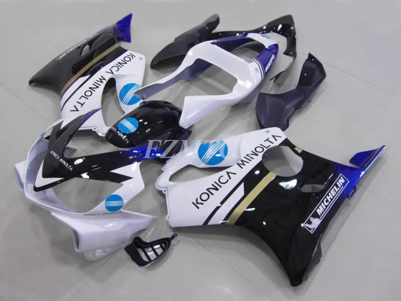 

Новый комплект обтекателей из АБС-пластика, корпус подходит для HONDA CBR600 F4i 2001 2002 01 02 03, индивидуальный Бесплатный синий белый
