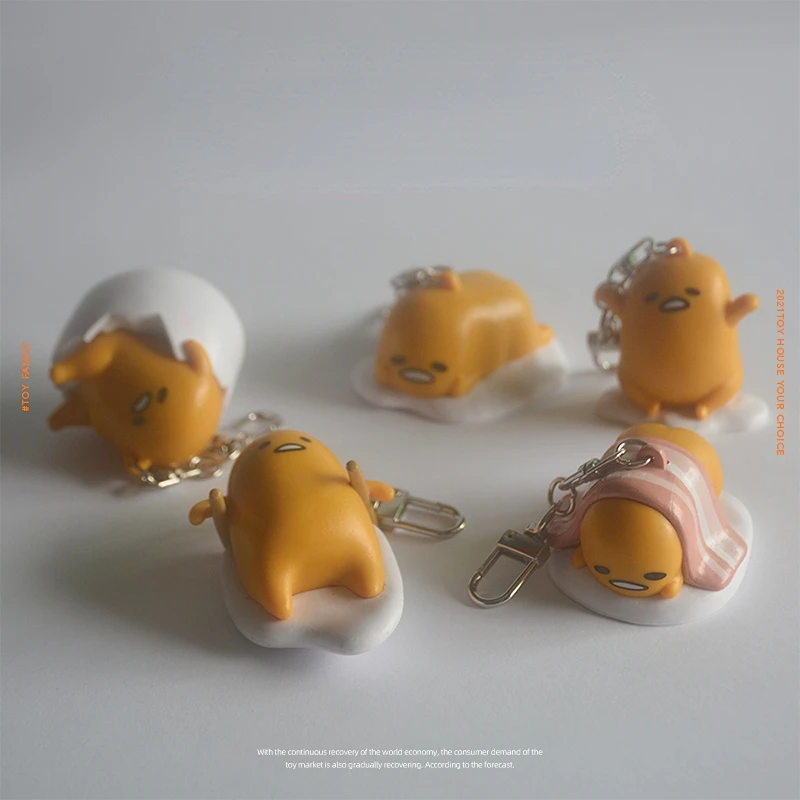 

Cartoon Gudetamas Yolk King Lazy Eggs Miniature Kawaii Doll Model Toy Figures Ornaments Gashapon Desktop Decoration Kids Gifts