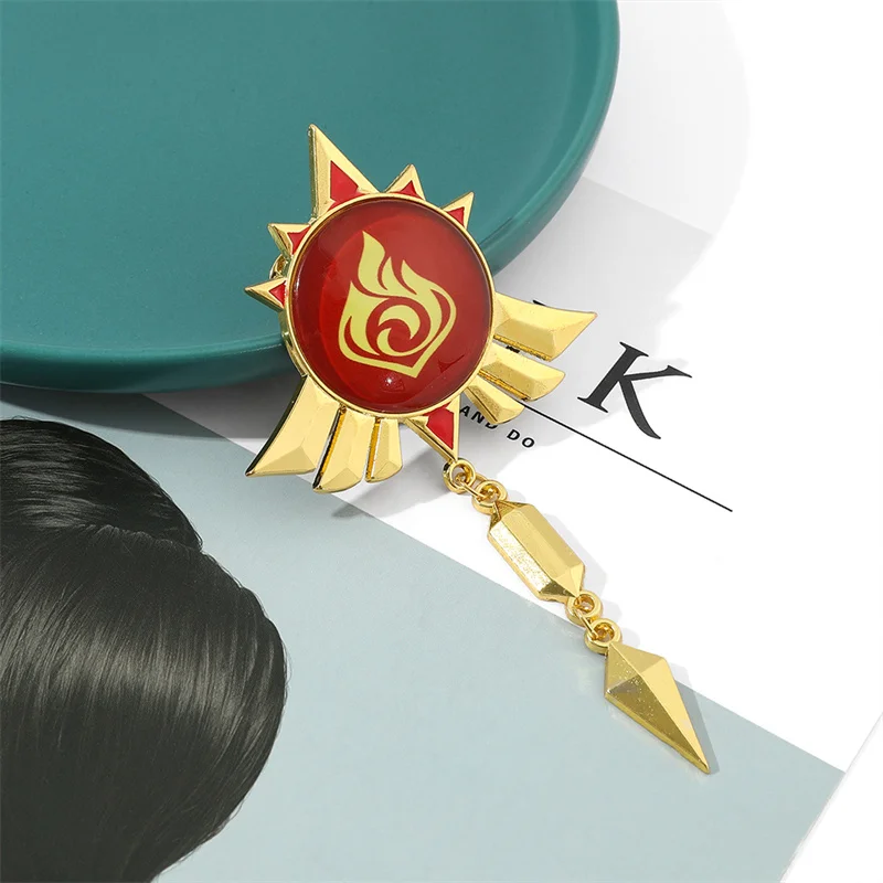 Аксессуары для манги аниме Genshin ударный значок мультяшная металлическая брошь на