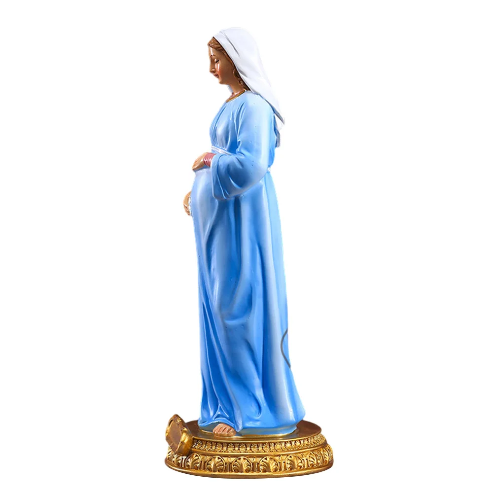 

Our Lady Ornament Vintage Home Decor Resin Virgin Mary Desktop Craft Jesus Statue Madonna Catholicism Church Accessory Baby