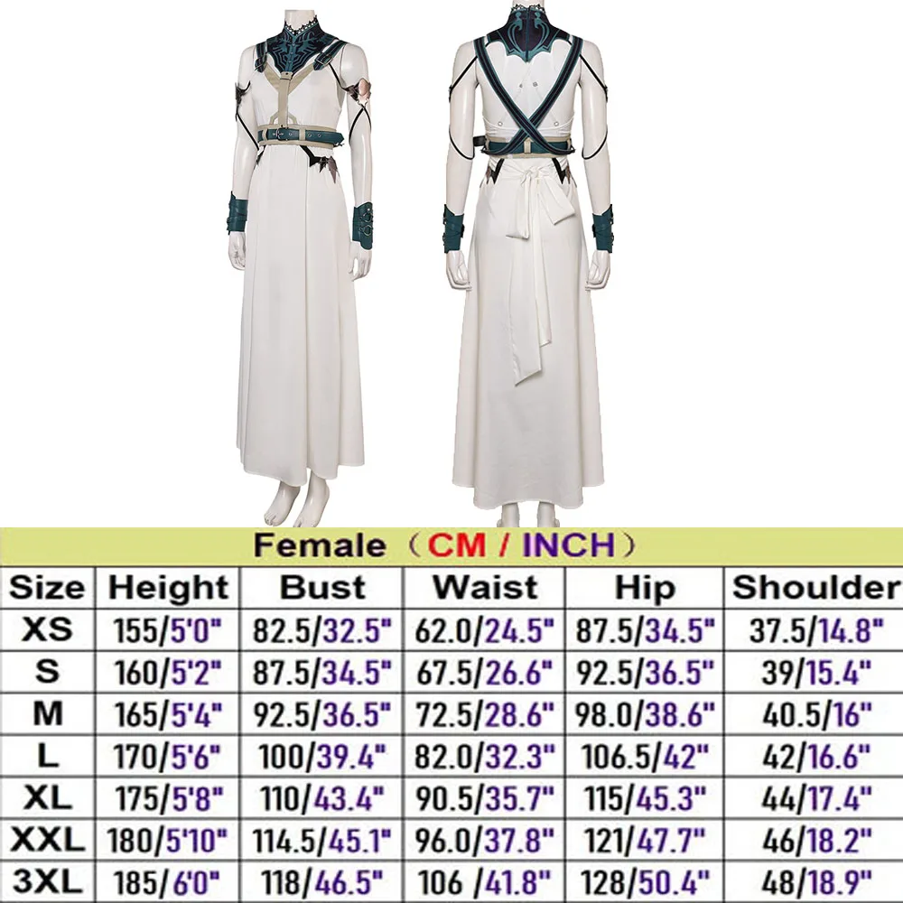 Платье для косплея Aerith ожерелье с поясом женская одежда костюм финальной игры