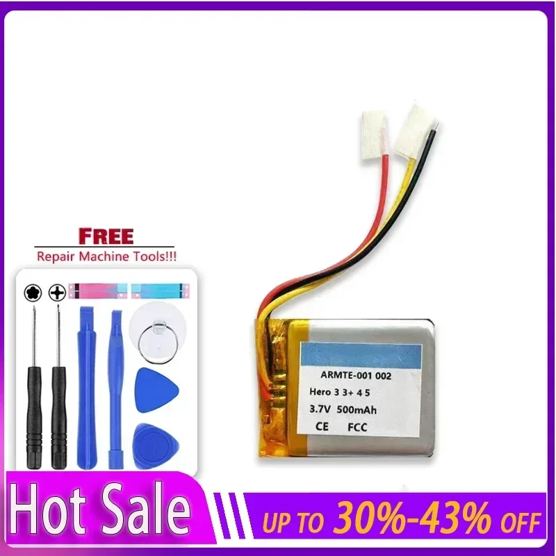 Аккумулятор 500 мАч для Gopro Hero 2 3 4 5 6 7 8 9 Hero2 Hero3 Hero4 Hero5 Hero6 Hero7 Hero8 Hero9 Пульт