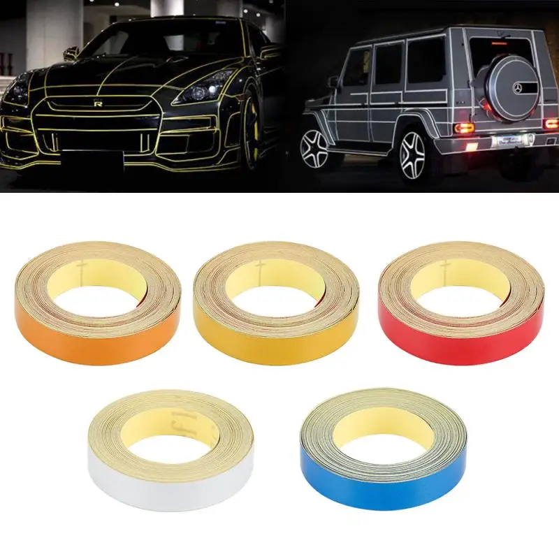 

5mx1cm Reflective Tape Sticker Safety Mark Warning Stickers Reflect Fluorescent Strips Bicycle Wheel Decoration Car Styling