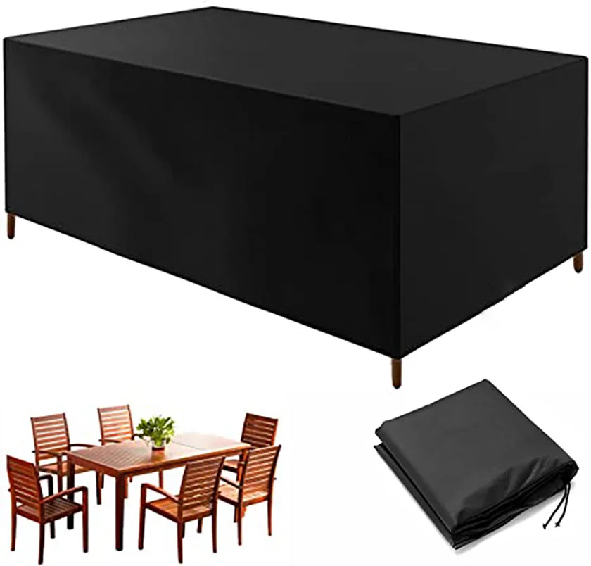 Квадратный чехол из полиэстера для мебели и уличных столов с защитой от пыли