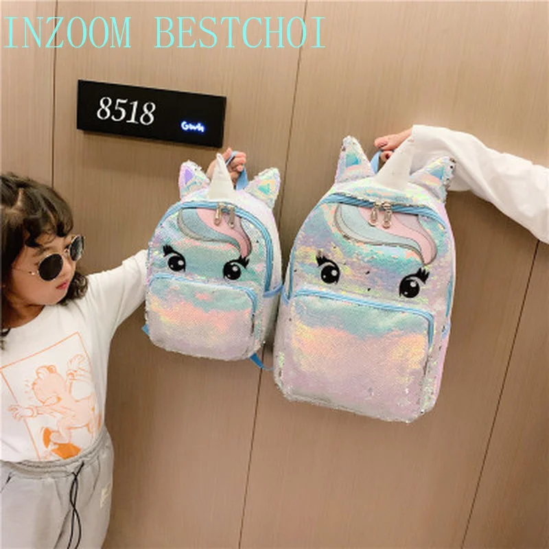 

New Kids Bag Children Schoolbag Unicorn Backpack Cute Girls School Bags Kids Backpacks Shoulder Bag Mochila Infantil