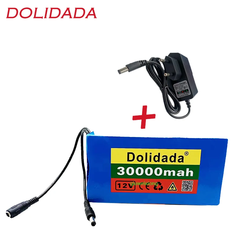 

100% Nieuwe Draagbare 12V 30000Mah Lithium-Ion Batterij Dc 12.6V 30Ah Batterij Met Eu Plug 18650.00