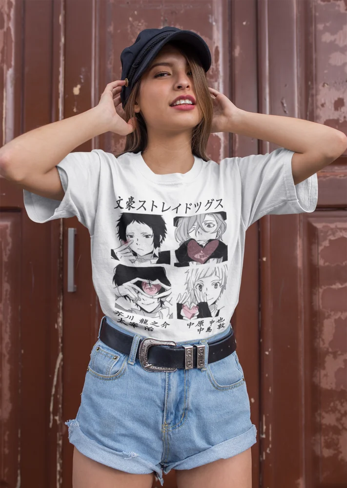 Рубашка Bungou Stray Dogs Дазай Осаму Назухара Чууя Накадзима Ацуши Akutagawa