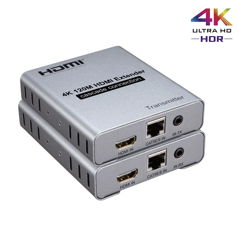 Каскадное соединение 4K 120 м HDMI-удлинитель Cat5e/6 RJ45