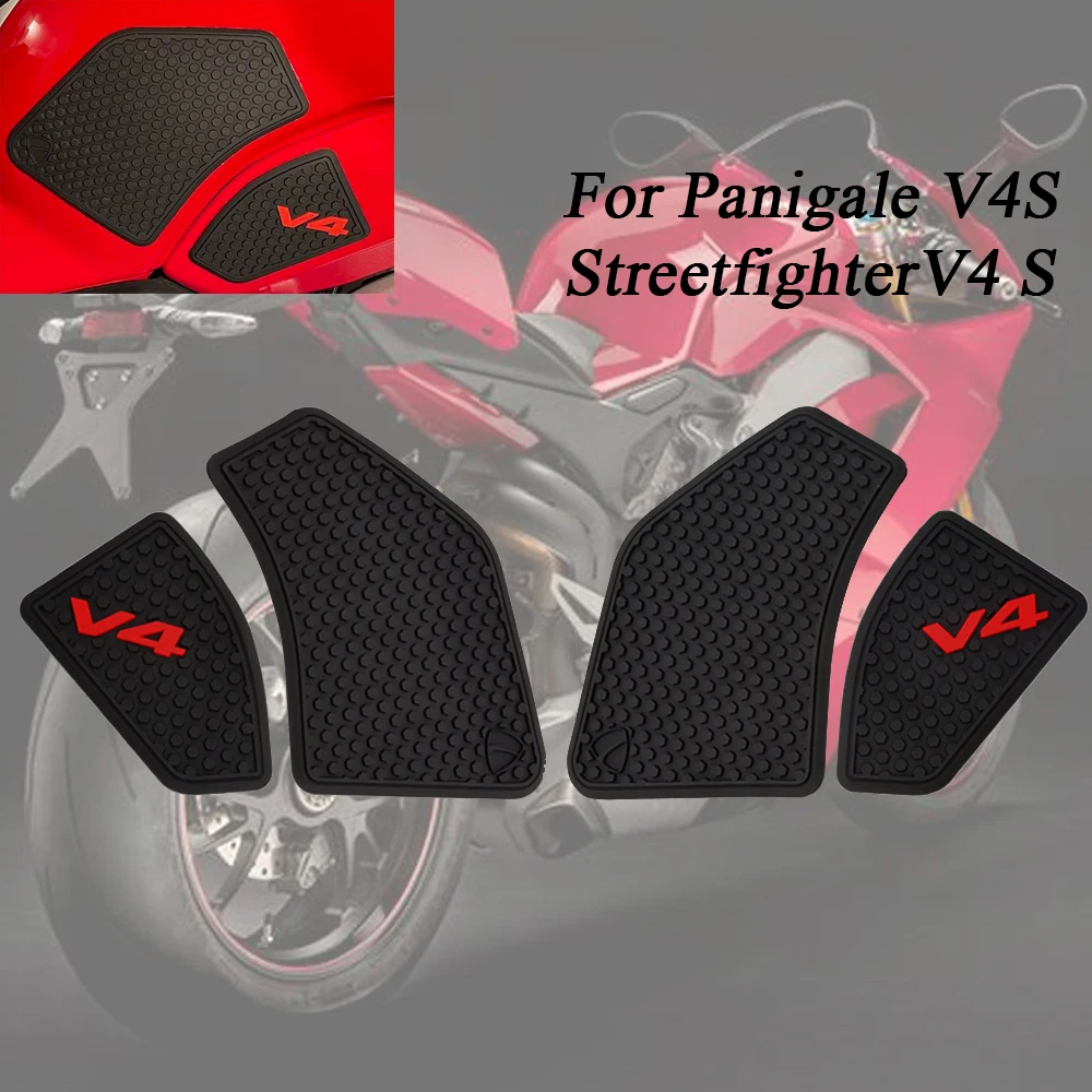 

For Ducati Motorcycle Tank Sticker V4 Panigale V4S Streetfighter V4 S 2021 2020 2019 2018 Fuel Tank Grip Pads Knee Traction