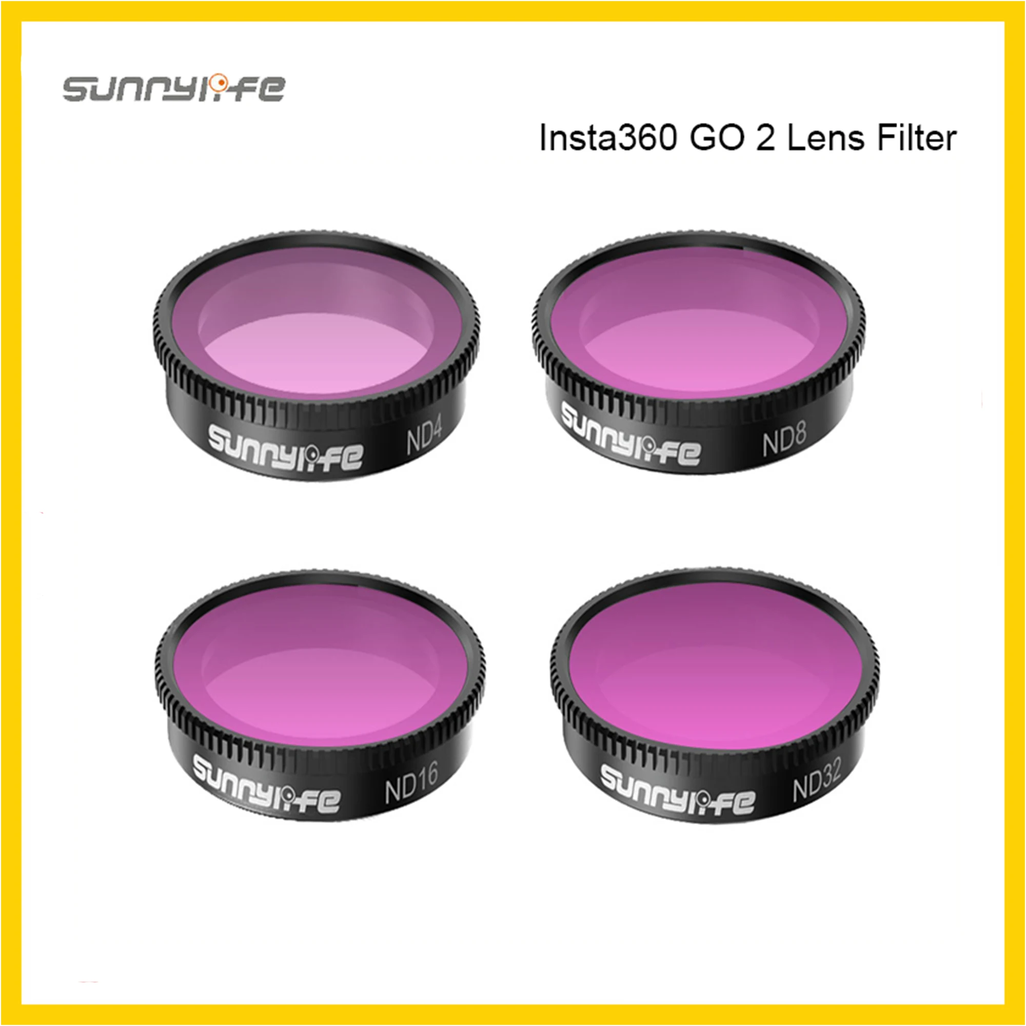 

Sunnylife Insta360 GO2 Lens Filter ND4 ND8 ND16 ND32 ND Set Filters ND4 8 16 32 For Insta360 GO 2 Action Camera Accessories