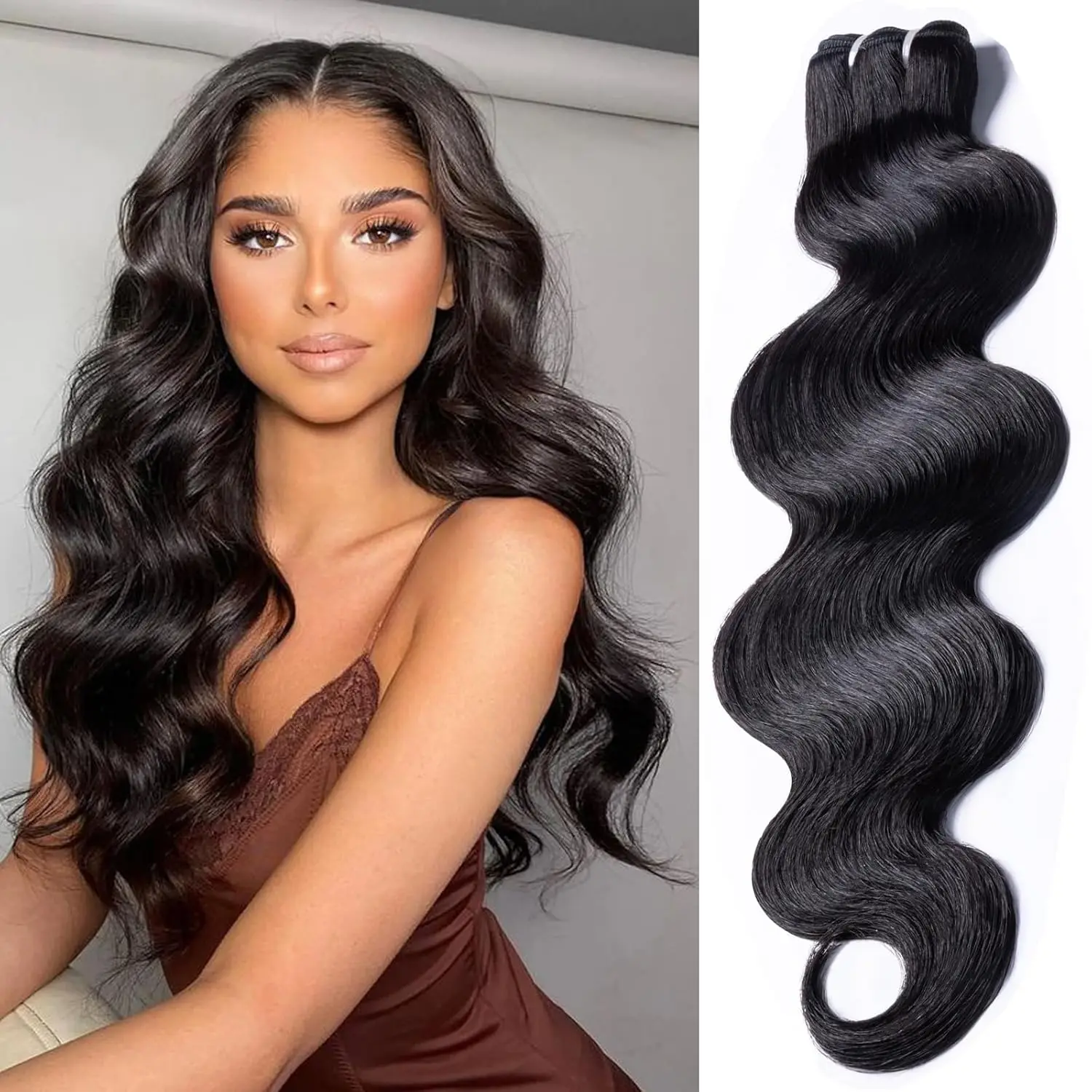 10A Пучки натуральных человеческих волос Бразильские пучки Объемная волна