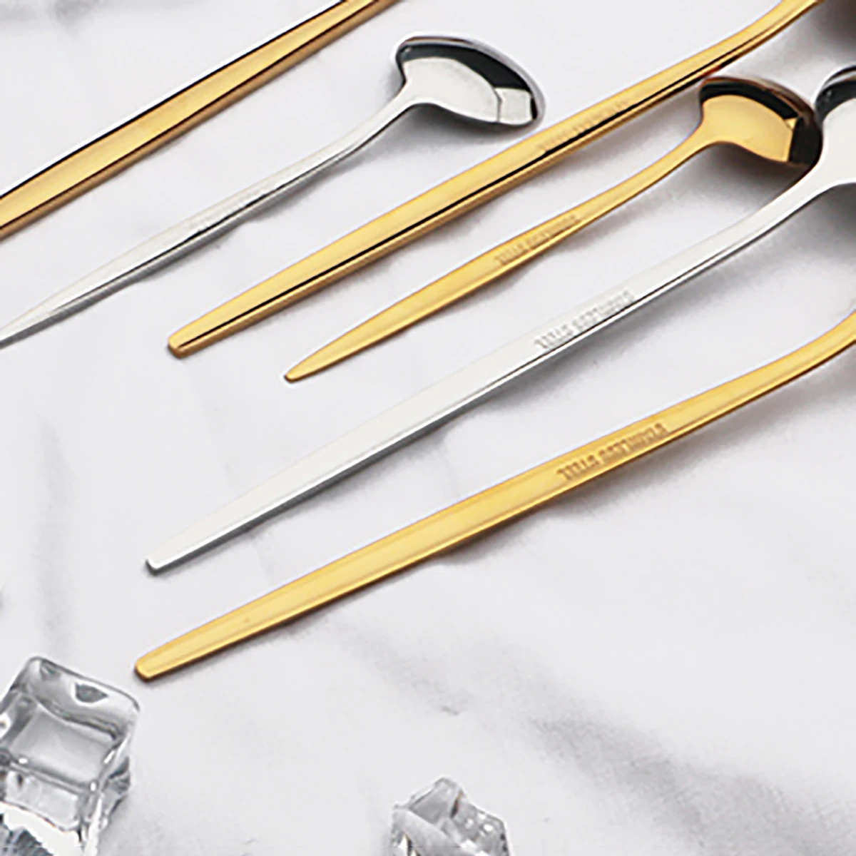 24 шт. зеркальные столовые приборы из нержавеющей стали