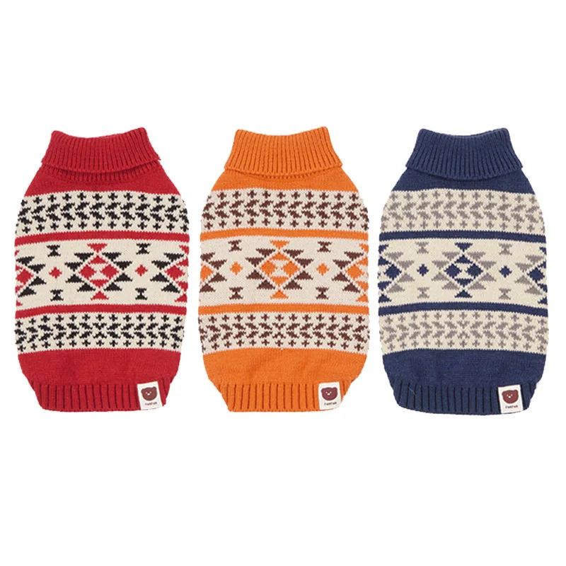 

College Style Knitted Dog Sweater for Autumn and Winter Sleeveless Clothes for Small Dogs Mascotas Ropa De Invierno Para Perros